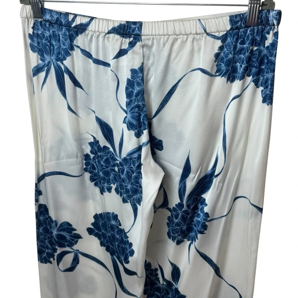 La Perla Floral 100% Silk Pajama Pants Cozy Feminine Dainty Special Occasion L - Picture 8 of 16
